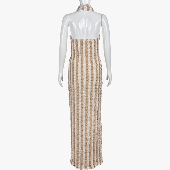 NWT Textured Halter Dress - Picture 2 of 6